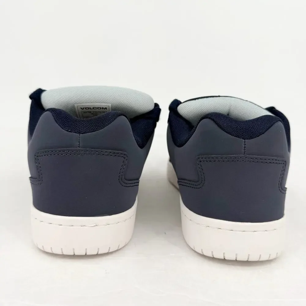 Volcom Mens Stone Comp Toe Work Shoes US 9.5 Navy Blue Leather EH SR NIB